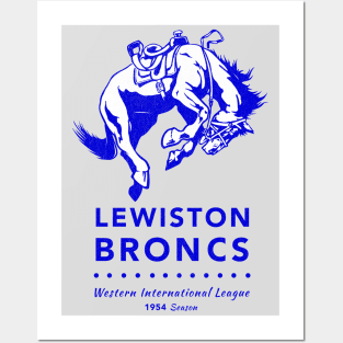 Defunct Lewiston Broncs - Lewis and Clark Broncs Baseball Posters and Art